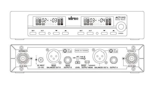 Mipro ACT-312 (518-542 MHz)
