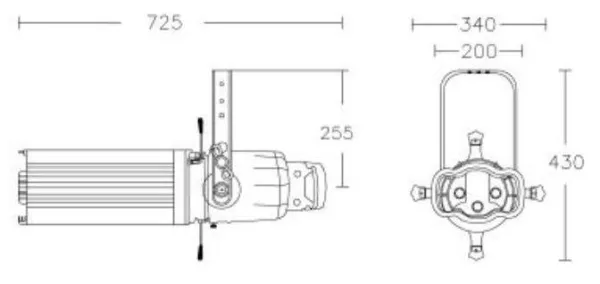 XLine Light D PROFILE LIGHT 19° (BLK)