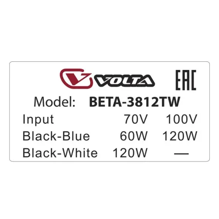 Купить VOLTA BETA-3812T по выгодной цене в Сочи